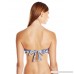 Jessica Simpson Women's Patched Up Ditsy Floral Ruffle Bandeau Bra Bikini Top Peri Multi B01M3NUUJF